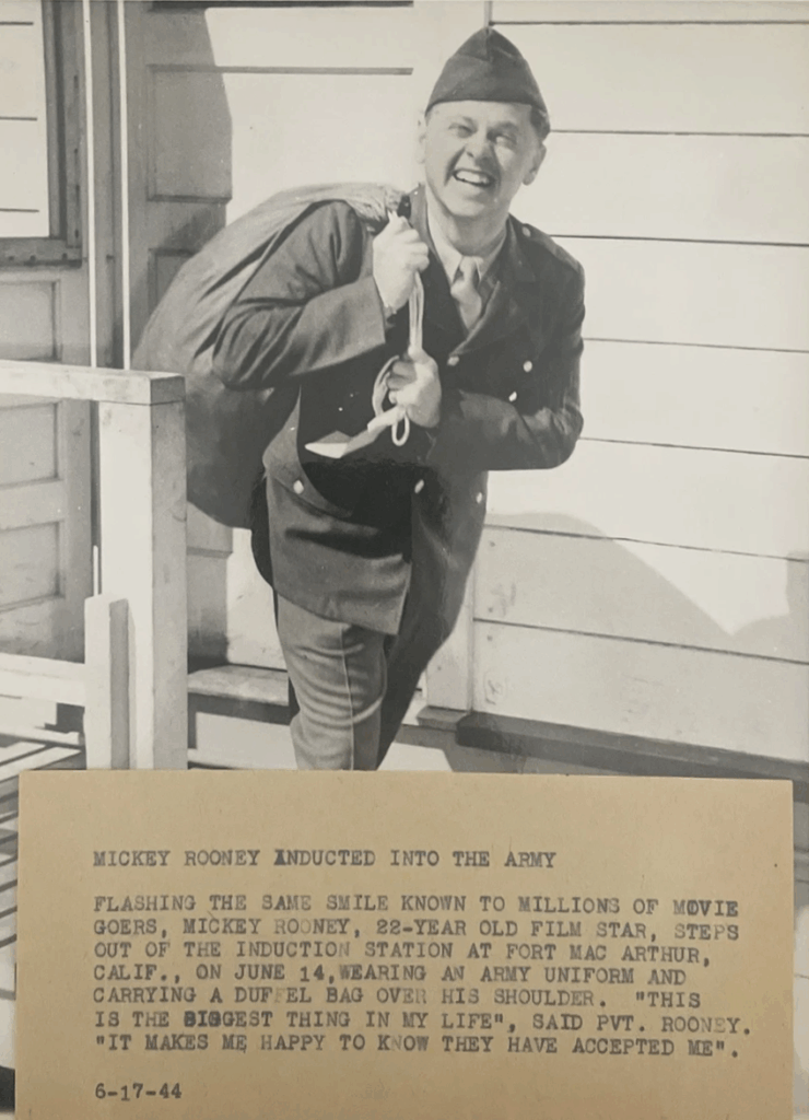 Private Mickey Rooney.