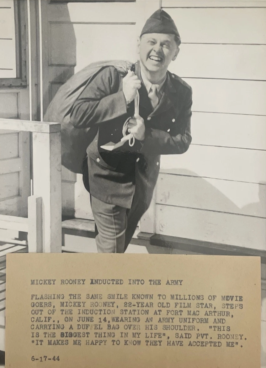 Private Mickey Rooney.